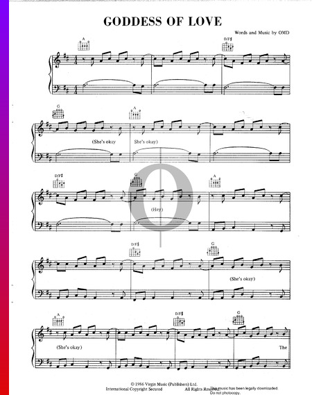 Goddess Of Love Sheet Music