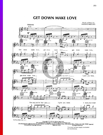 Get Down Make Love Musik-Noten