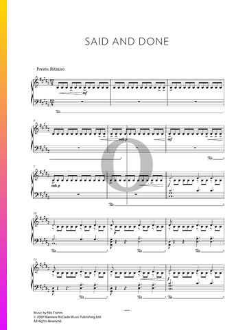 Said And Done Sheet Music