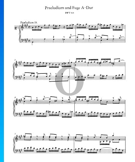 Prelude 19 A Major, BWV 864 Sheet Music