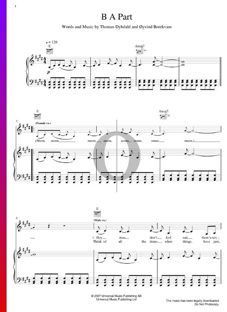 B A Part Sheet Music