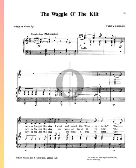The Waggle O' The Kilt Musik-Noten