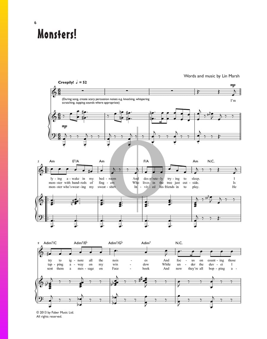 Monsters! (Lin Marsh) Piano Sheet Music - OKTAV