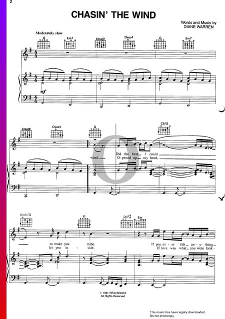 Chasin' The Wind Musik-Noten