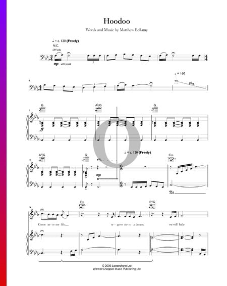 Hoodoo Musik-Noten
