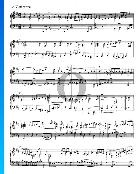 Ouverture Française, BWV 831: 2. Courante Partition