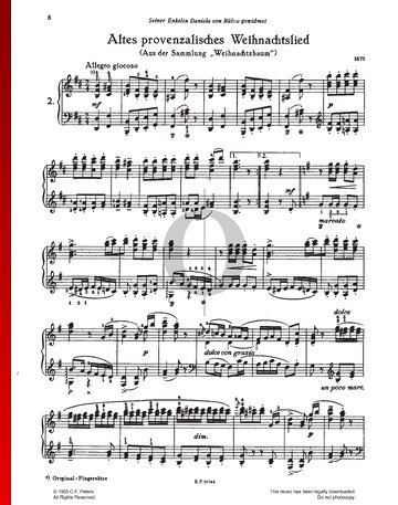 Altes Provenzalisches Weihnachtslied Sheet Music