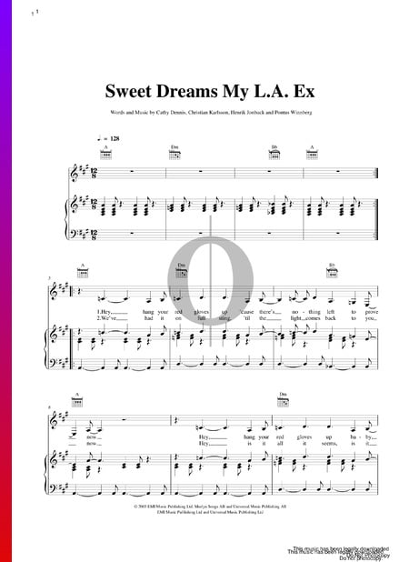 Sweet Dreams My LA Ex Sheet Music