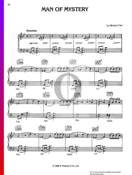 Man Of Mystery Sheet Music