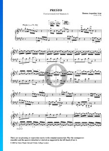 Sonata No. 7 in A Major: 1. Presto