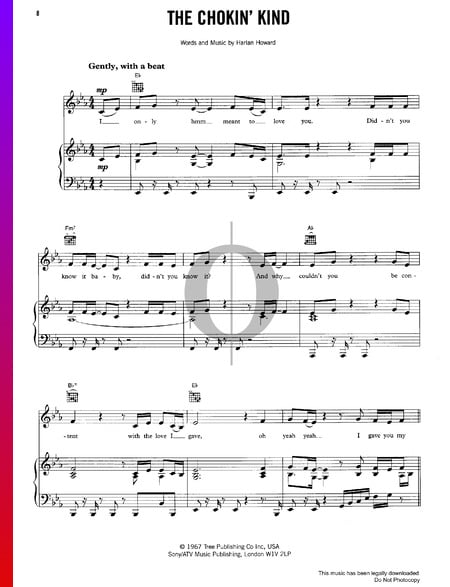 The Chokin' Kind Sheet Music
