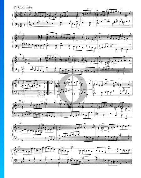 Französische Suite Nr. 1 d-Moll, BWV 812: 2. Courante Musik-Noten