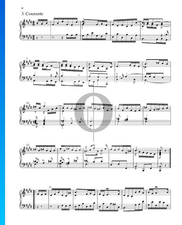 Suite No. 5 E Major, HWV 430: 3. Courante Sheet Music