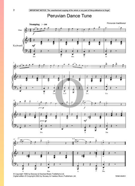 Peruvian Dance Tune Partitura