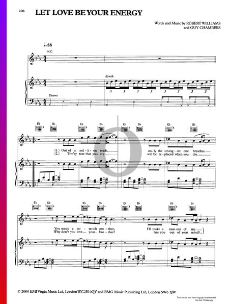 Let Love Be Your Energy Sheet Music