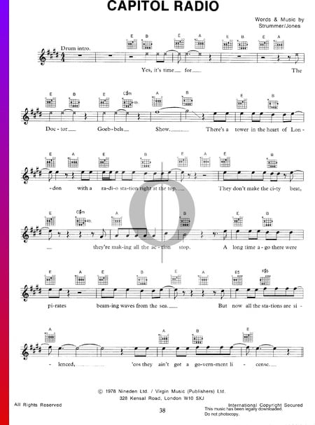 Capitol Radio Sheet Music