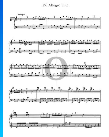 Allegro in C-Dur, Nr. 27 Musik-Noten