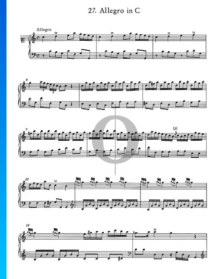 Allegro in C-Dur, Nr. 27 Musik-Noten