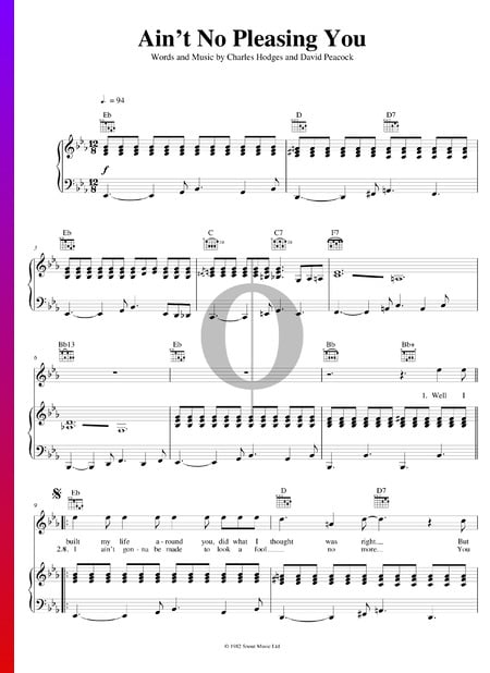 Ain't No Pleasing You Musik-Noten