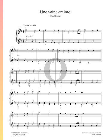 Une vaine crainte Sheet Music