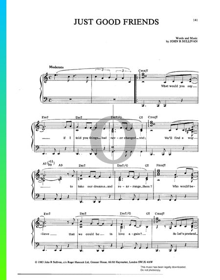 Just Good Friends Sheet Music