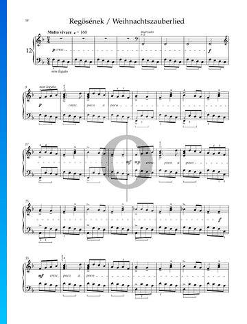 Für Kinder, Sz. 42 Vol. 1: Nr. 38 Weihnachtszauberlied Musik-Noten