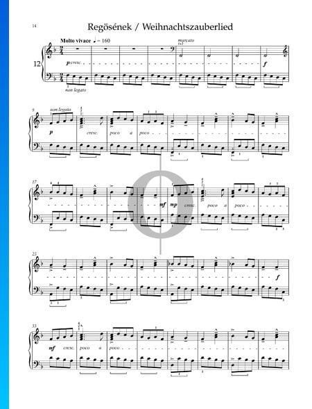 Für Kinder, Sz. 42 Vol. 1: Nr. 38 Weihnachtszauberlied Musik-Noten