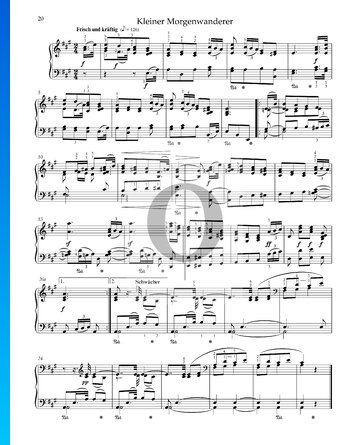 Kleiner Morgenwanderer, Op. 68 Nr. 17 Musik-Noten