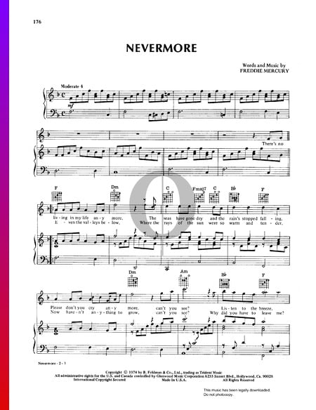 Nevermore Sheet Music