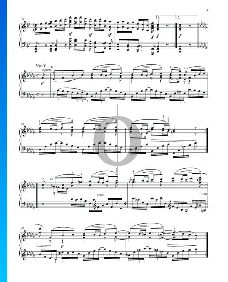 Variations et Fugue sur un Thème de Handel, Op. 24: Variation V Partition