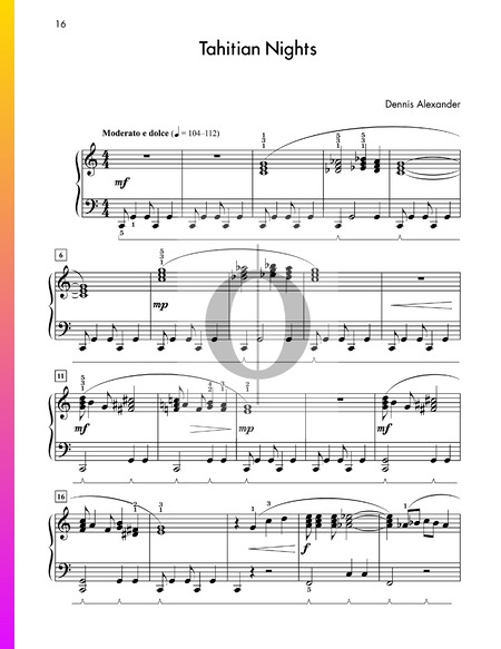 Tahitian Nights Sheet Music