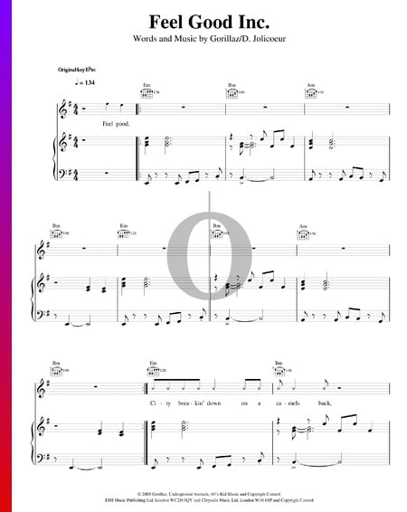 Feel Good Inc Sheet Music
