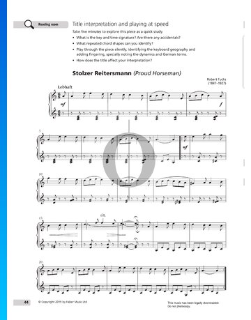 Stolzer Reitersmann, Op. 47 Nr. 2 Musik-Noten