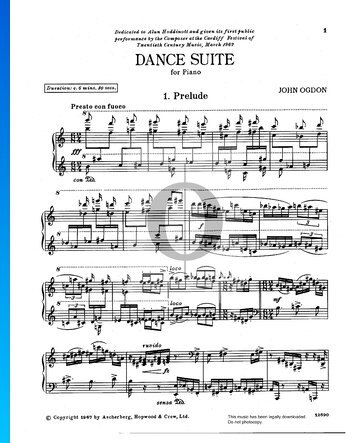 Dance Suite: 1. Prelude Sheet Music