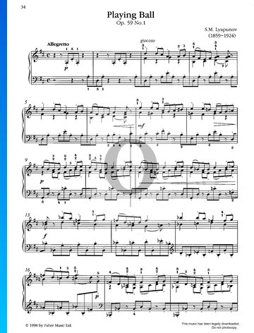 Jeu de paume, Op. 59 No. 1 Sheet Music