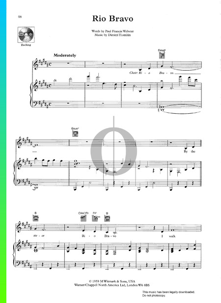 Rio Bravo Sheet Music