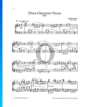 Three Character Pieces: No. 1 John Sheet Music