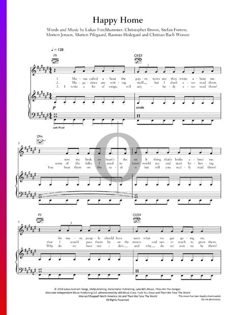 Happy Home Musik-Noten