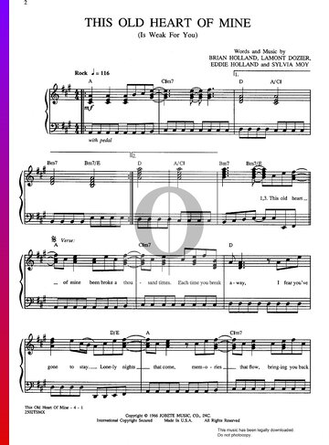This Old Heart Of Mine (Is Weak For You) Partitura