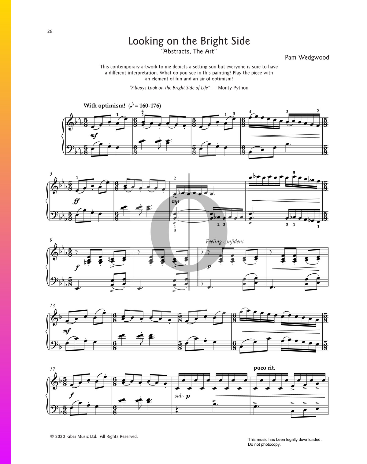 looking-on-the-bright-side-sheet-music-piano-solo-oktav