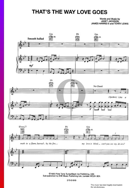 That's The Way Love Goes Musik-Noten