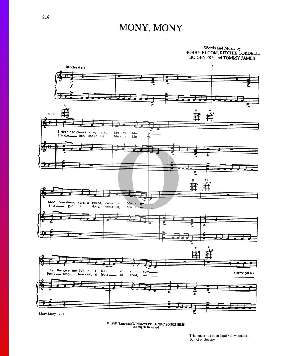 mony-mony-sheet-music-piano-guitar-voice-pdf-download-oktav