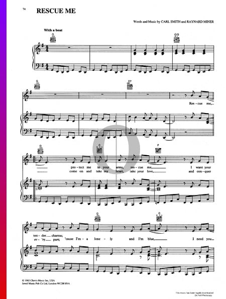 Rescue Me Sheet Music
