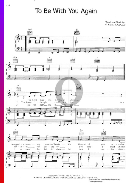 To Be With You Again Musik-Noten