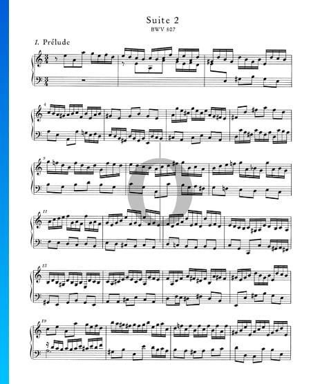 English Suite No. 2 A Minor, BWV 807: 1. Prélude Sheet Music
