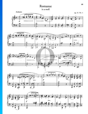 Romanze a-Moll, Op. 21, Nr. 1 Musik-Noten
