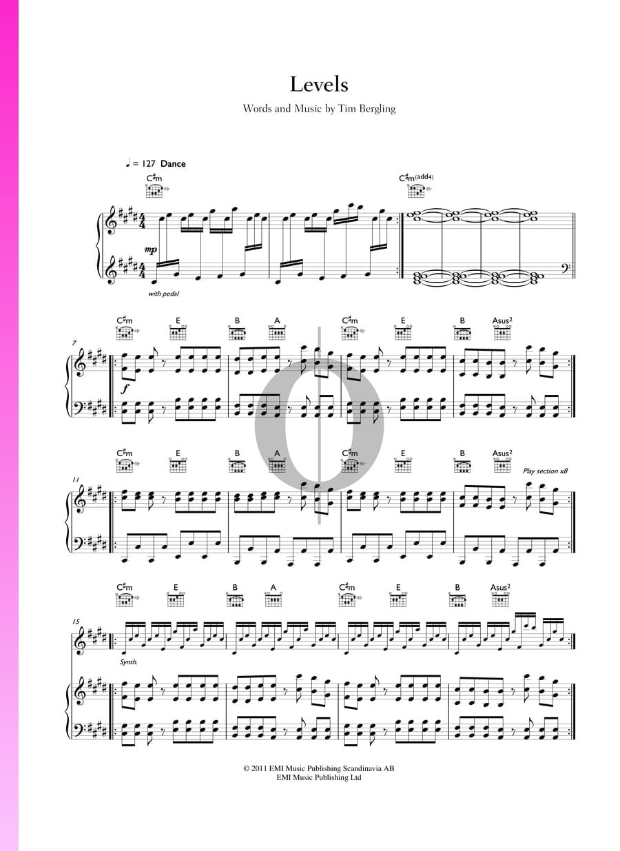 Levels (Avicii) Piano Sheet Music OKTAV