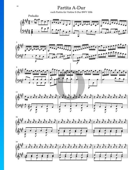 Partita en La Majeur, BWV 1006: 1. Preludio