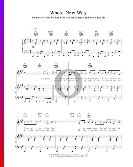 Whole New Way Sheet Music