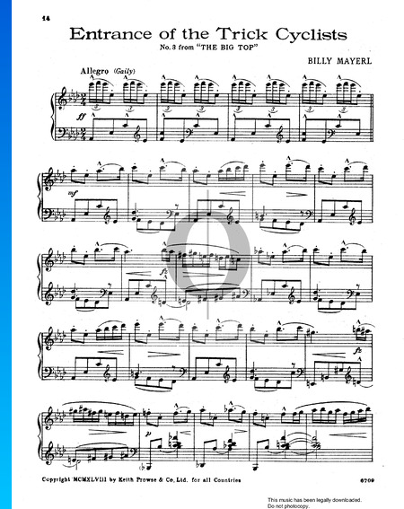 The Big Top Suite: No. 3 Entrance Of The Trick Cyclists Sheet Music